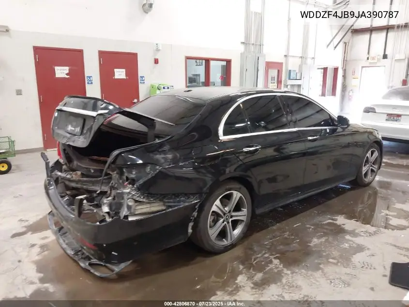 2018 Mercedes-Benz E 300 VIN: WDDZF4JB9JA390787 Lot: 42806870