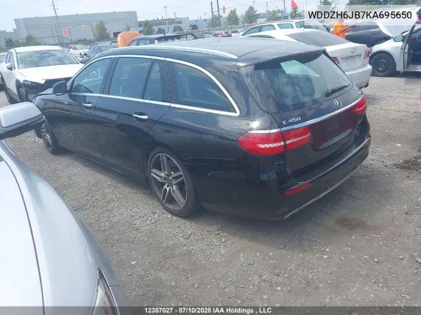 2019 Mercedes-Benz E 450 4Matic VIN: WDDZH6JB7KA695650 Lot: 12357027