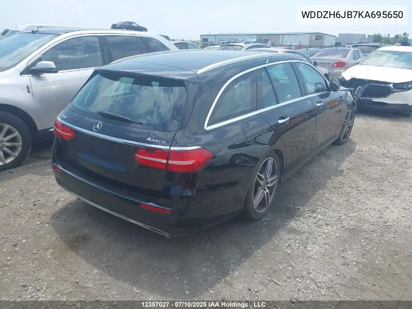 2019 Mercedes-Benz E 450 4Matic VIN: WDDZH6JB7KA695650 Lot: 12357027