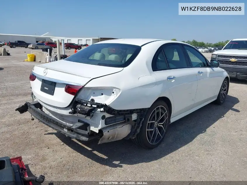 w1kzf8db9nb022628 W1KZF8DB9NB022628 2022 Mercedes-Benz E 350