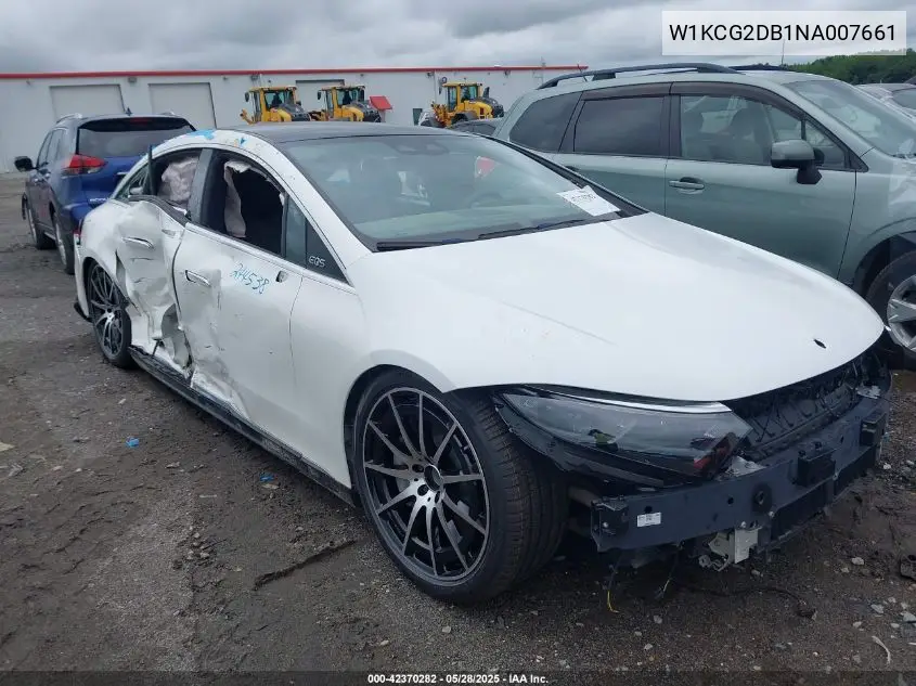 2022 Mercedes-Benz Eqs 450+ VIN: W1KCG2DB1NA007661 Lot: 42370282