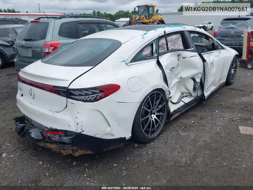 2022 Mercedes-Benz Eqs 450+ VIN: W1KCG2DB1NA007661 Lot: 42370282