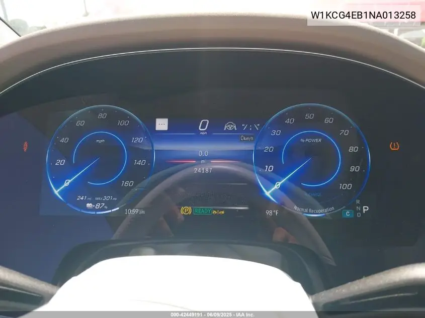 2022 Mercedes-Benz Eqs 580 4Matic VIN: W1KCG4EB1NA013258 Lot: 42449191