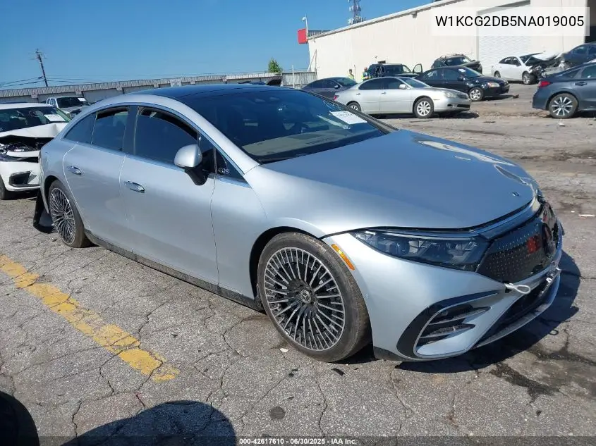 2022 Mercedes-Benz Eqs Sedan VIN: W1KCG2DB5NA019005 Lot: 42617610