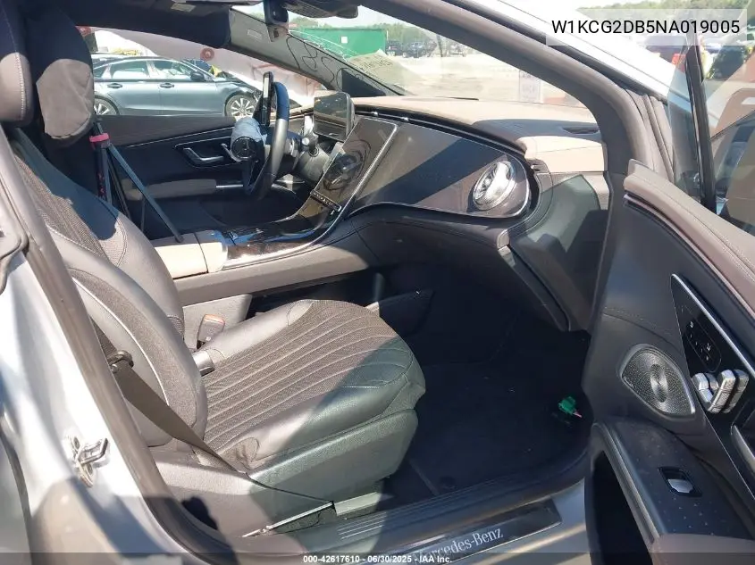 2022 Mercedes-Benz Eqs Sedan VIN: W1KCG2DB5NA019005 Lot: 42617610