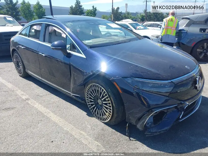 2022 Mercedes-Benz Eqs 450+ VIN: W1KCG2DB8NA004966 Lot: 42677079