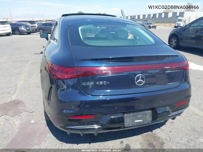 2022 Mercedes-Benz Eqs 450+ VIN: W1KCG2DB8NA004966 Lot: 42677079