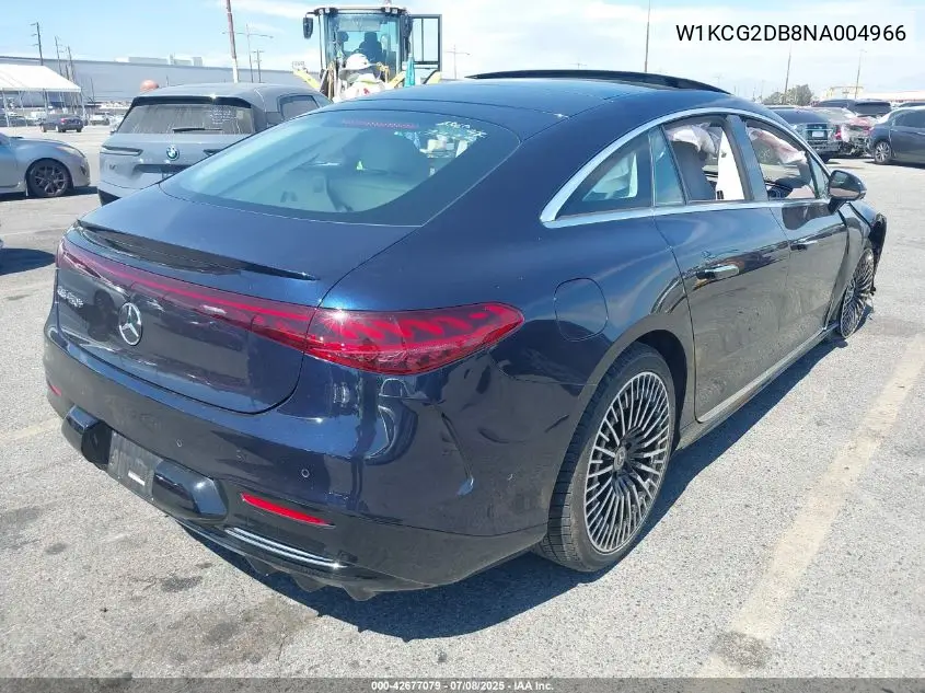 2022 Mercedes-Benz Eqs 450+ VIN: W1KCG2DB8NA004966 Lot: 42677079