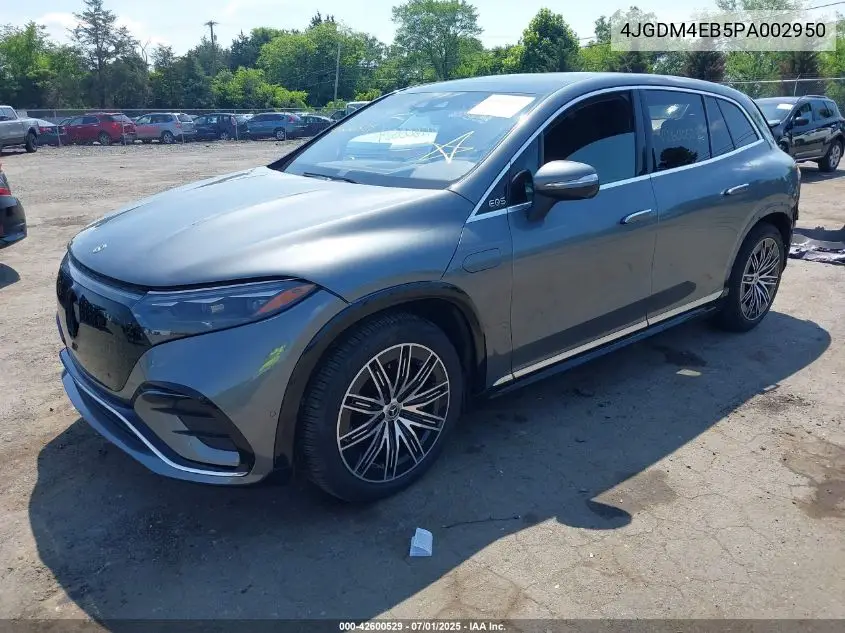 2023 Mercedes-Benz Eqs Eqs 580 VIN: 4JGDM4EB5PA002950 Lot: 42600529