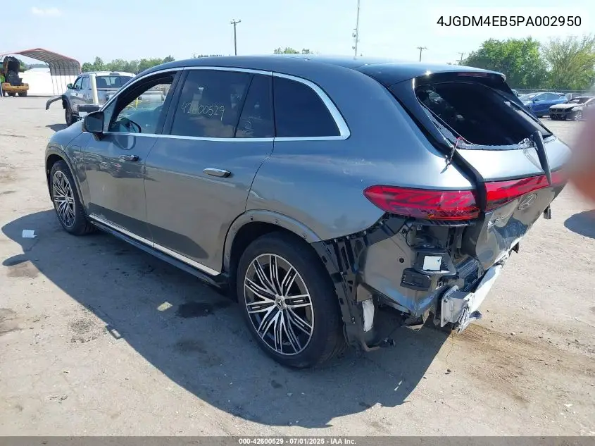 2023 Mercedes-Benz Eqs Eqs 580 VIN: 4JGDM4EB5PA002950 Lot: 42600529