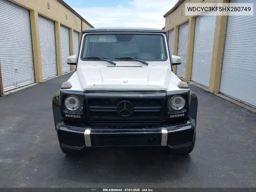 2017 Mercedes-Benz G 550 4Matic VIN: WDCYC3KF5HX280749 Lot: 42648445
