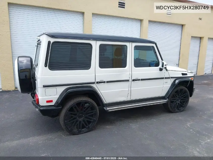 2017 Mercedes-Benz G 550 4Matic VIN: WDCYC3KF5HX280749 Lot: 42648445
