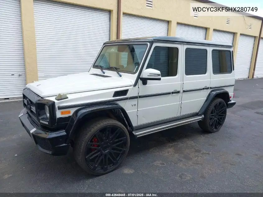 2017 Mercedes-Benz G 550 4Matic VIN: WDCYC3KF5HX280749 Lot: 42648445