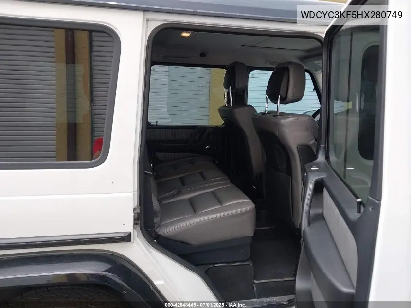 2017 Mercedes-Benz G 550 4Matic VIN: WDCYC3KF5HX280749 Lot: 42648445