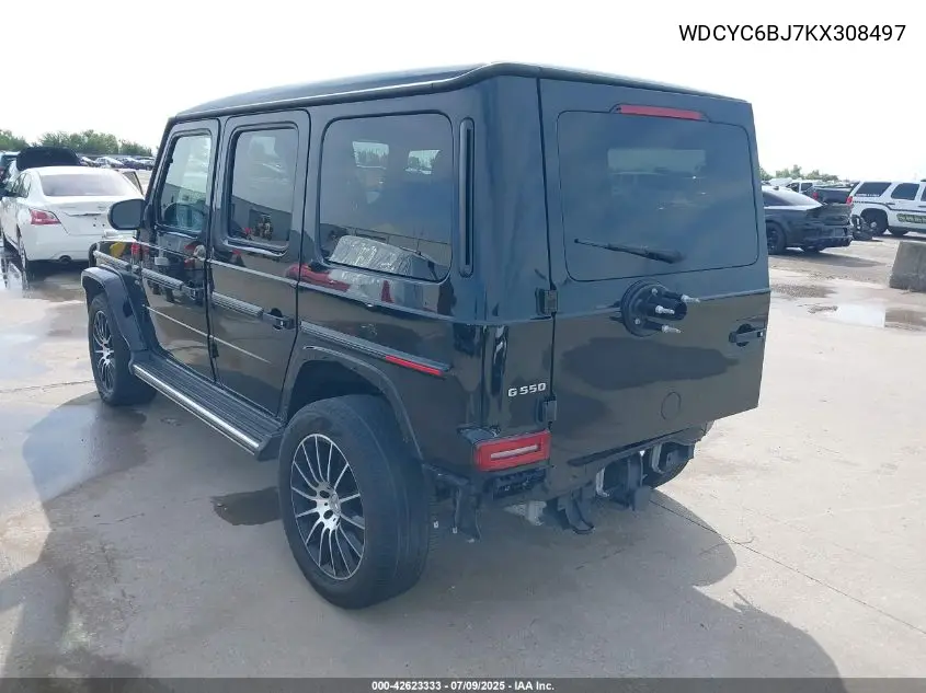 2019 Mercedes-Benz G 550 4Matic VIN: WDCYC6BJ7KX308497 Lot: 42623333