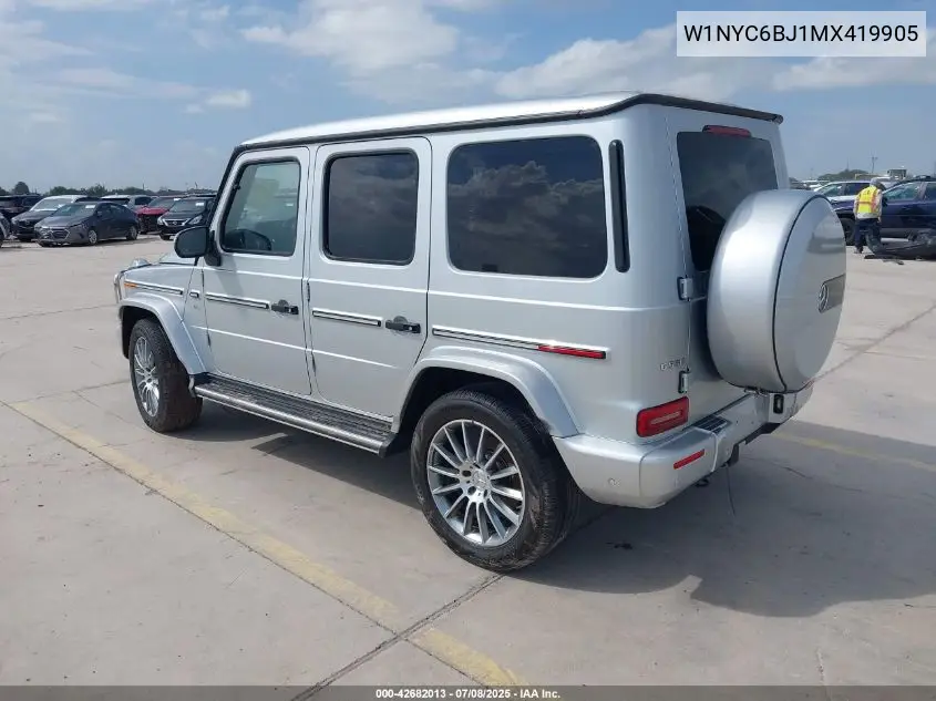 2021 Mercedes-Benz G 550 Suv VIN: W1NYC6BJ1MX419905 Lot: 42682013