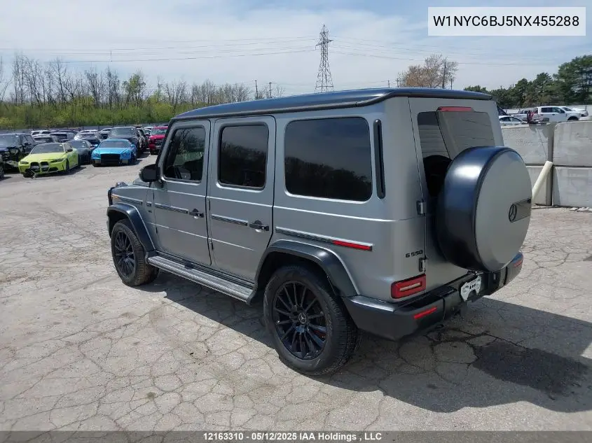 2022 Mercedes-Benz G-Class VIN: W1NYC6BJ5NX455288 Lot: 12163310