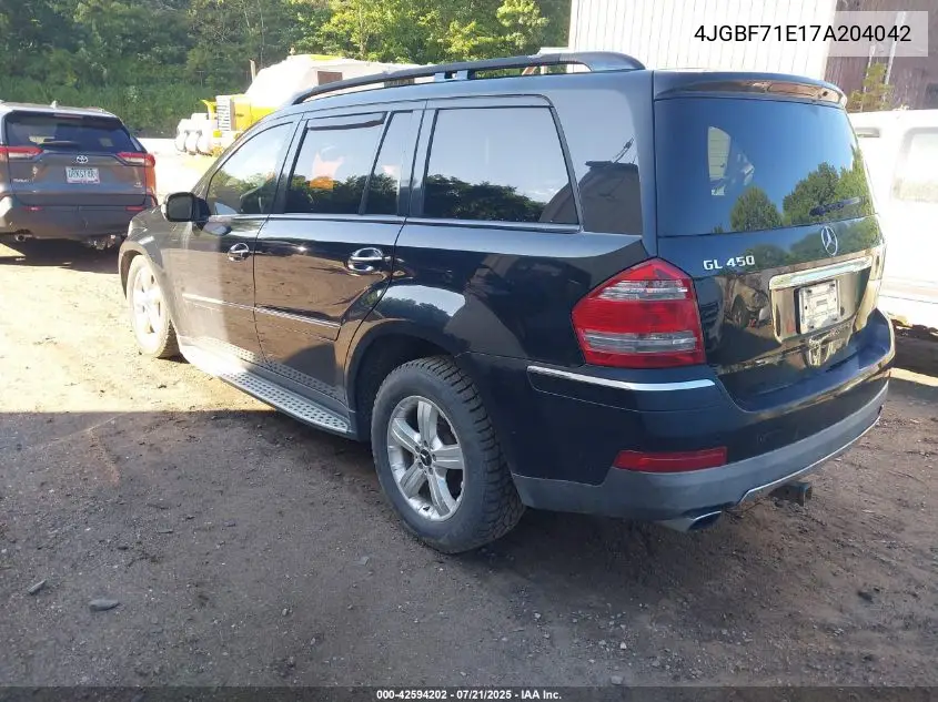 2007 Mercedes-Benz Gl 450 4Matic VIN: 4JGBF71E17A204042 Lot: 42594202