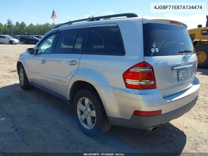 2007 Mercedes-Benz Gl 450 4Matic VIN: 4JGBF71E87A134474 Lot: 42763670