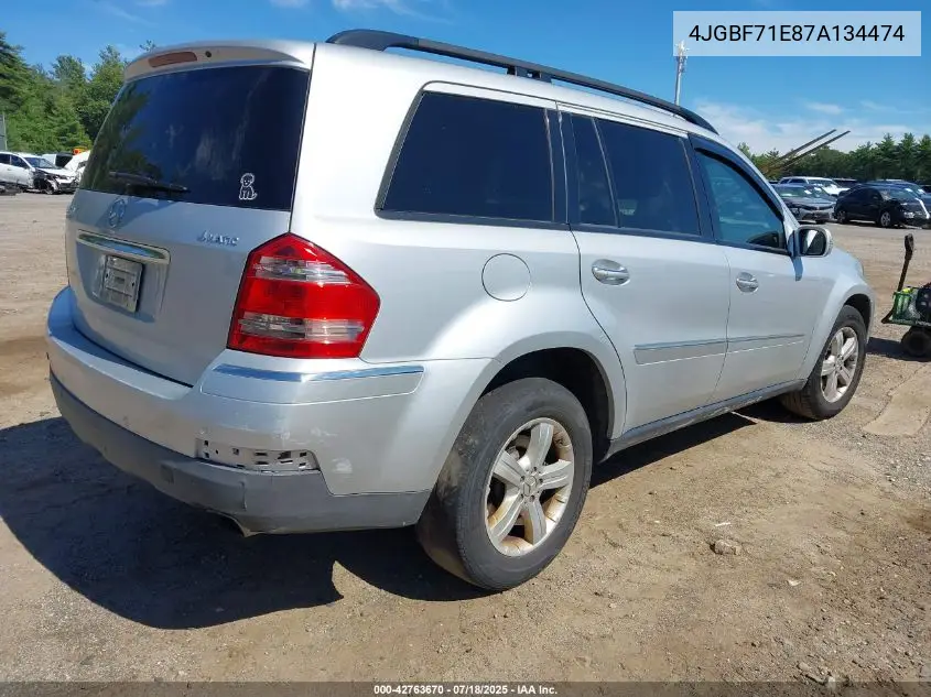 2007 Mercedes-Benz Gl 450 4Matic VIN: 4JGBF71E87A134474 Lot: 42763670