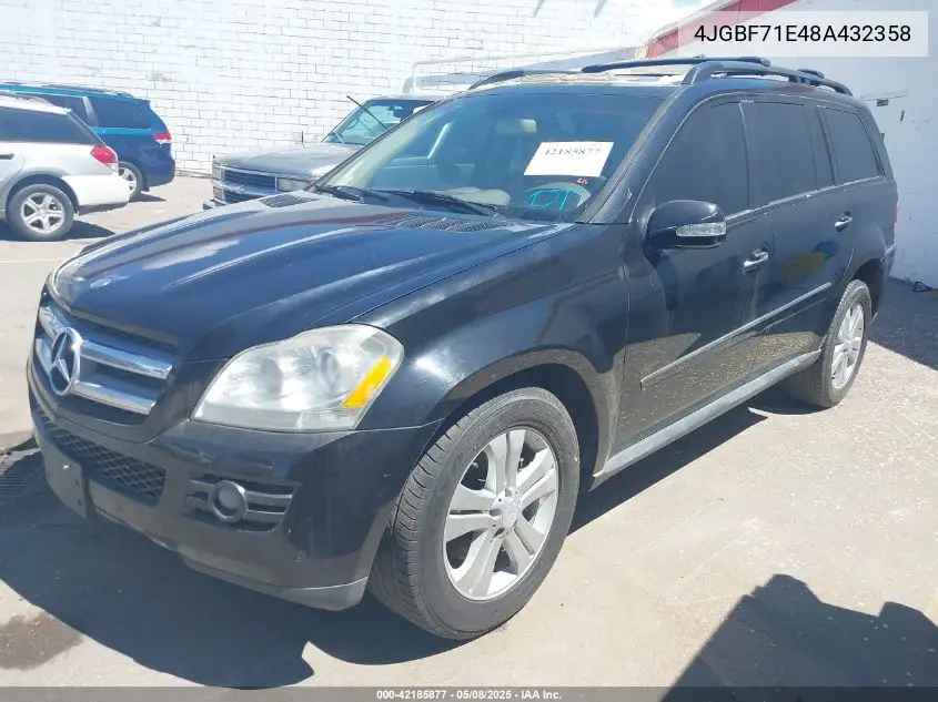 2008 Mercedes-Benz Gl 450 4Matic VIN: 4JGBF71E48A432358 Lot: 42185877
