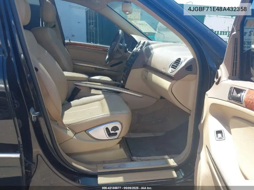 2008 Mercedes-Benz Gl 450 4Matic VIN: 4JGBF71E48A432358 Lot: 42185877
