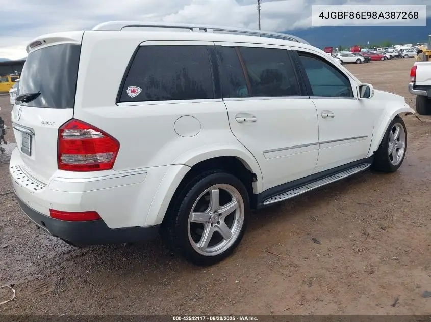 2008 Mercedes-Benz Gl 550 4Matic VIN: 4JGBF86E98A387268 Lot: 42542117