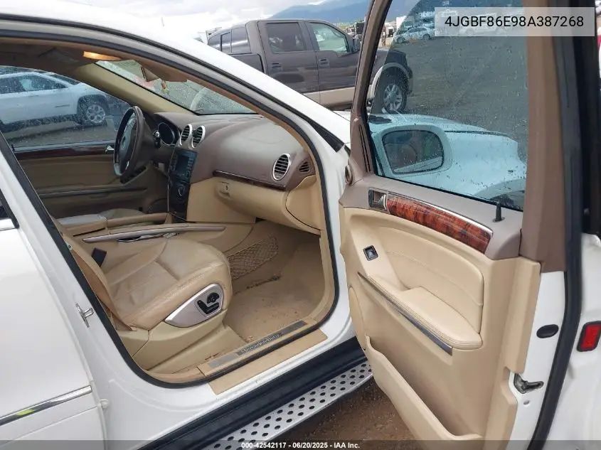 2008 Mercedes-Benz Gl 550 4Matic VIN: 4JGBF86E98A387268 Lot: 42542117