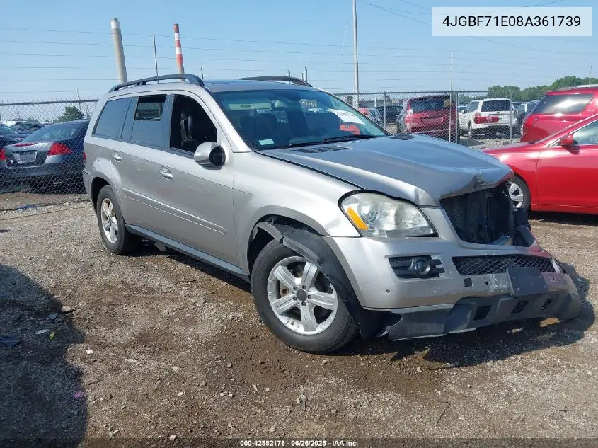 2008 Mercedes-Benz Gl 450 4Matic VIN: 4JGBF71E08A361739 Lot: 42582176