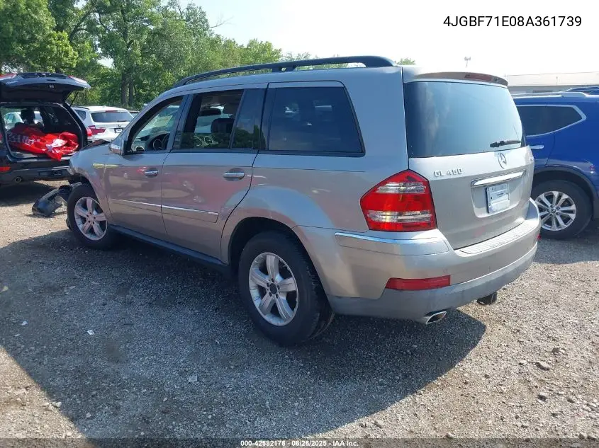 2008 Mercedes-Benz Gl 450 4Matic VIN: 4JGBF71E08A361739 Lot: 42582176