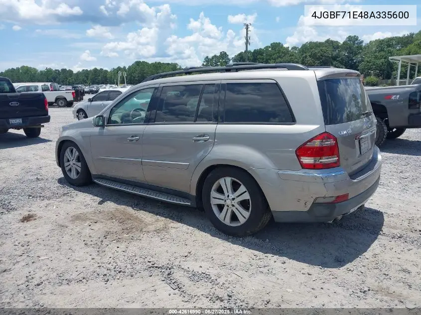 2008 Mercedes-Benz Gl 450 4Matic VIN: 4JGBF71E48A335600 Lot: 42616990