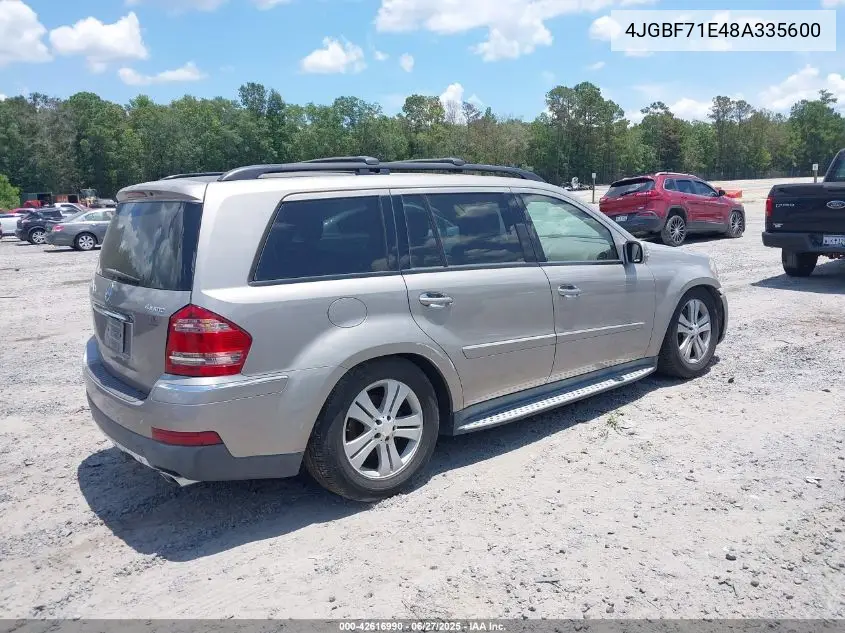 2008 Mercedes-Benz Gl 450 4Matic VIN: 4JGBF71E48A335600 Lot: 42616990