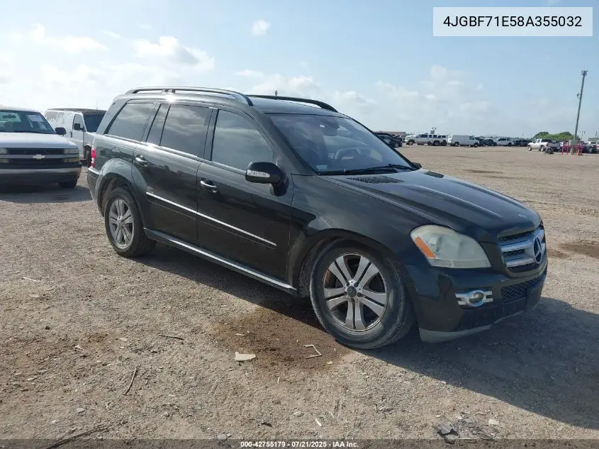 2008 Mercedes-Benz Gl 450 4Matic VIN: 4JGBF71E58A355032 Lot: 42755179