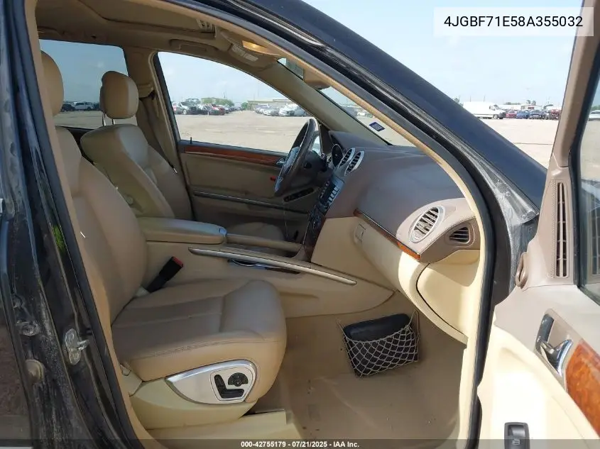 2008 Mercedes-Benz Gl 450 4Matic VIN: 4JGBF71E58A355032 Lot: 42755179