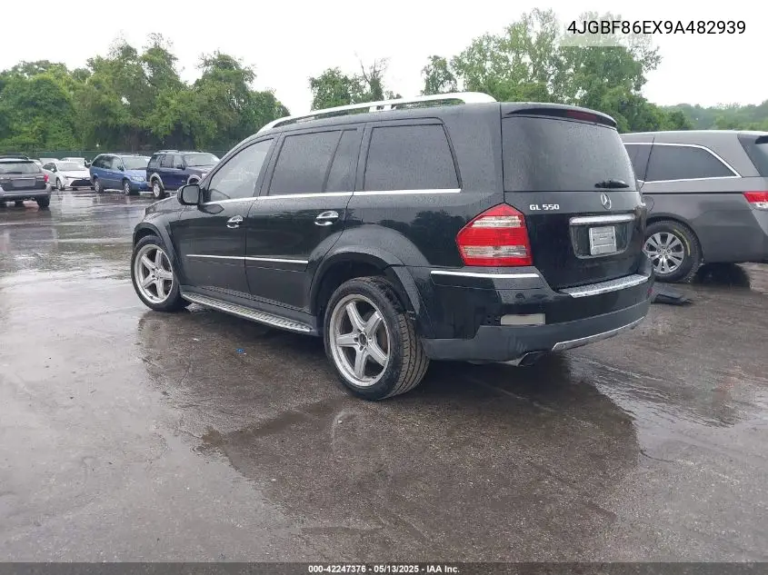 2009 Mercedes-Benz Gl 550 4Matic VIN: 4JGBF86EX9A482939 Lot: 42247376