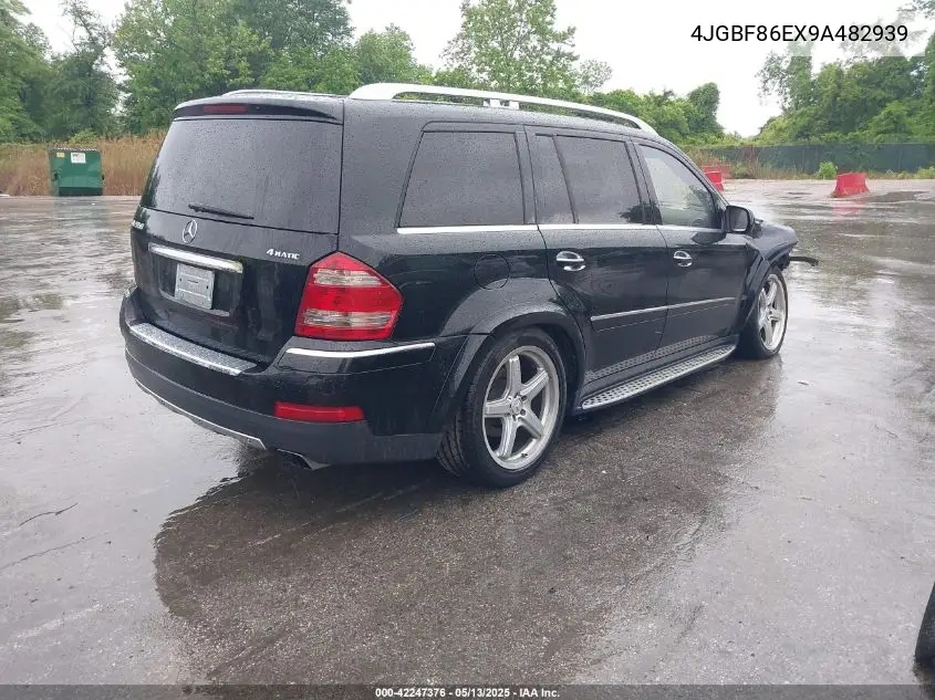 2009 Mercedes-Benz Gl 550 4Matic VIN: 4JGBF86EX9A482939 Lot: 42247376