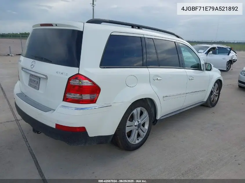 2009 Mercedes-Benz Gl 450 4Matic VIN: 4JGBF71E79A521892 Lot: 42587024