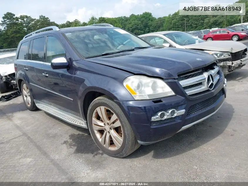 2010 Mercedes-Benz Gl 450 4Matic VIN: 4JGBF7BE8AA618943 Lot: 42371571