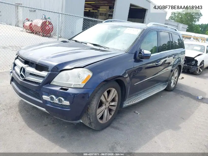 2010 Mercedes-Benz Gl 450 4Matic VIN: 4JGBF7BE8AA618943 Lot: 42371571