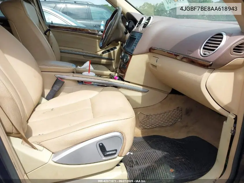 2010 Mercedes-Benz Gl 450 4Matic VIN: 4JGBF7BE8AA618943 Lot: 42371571