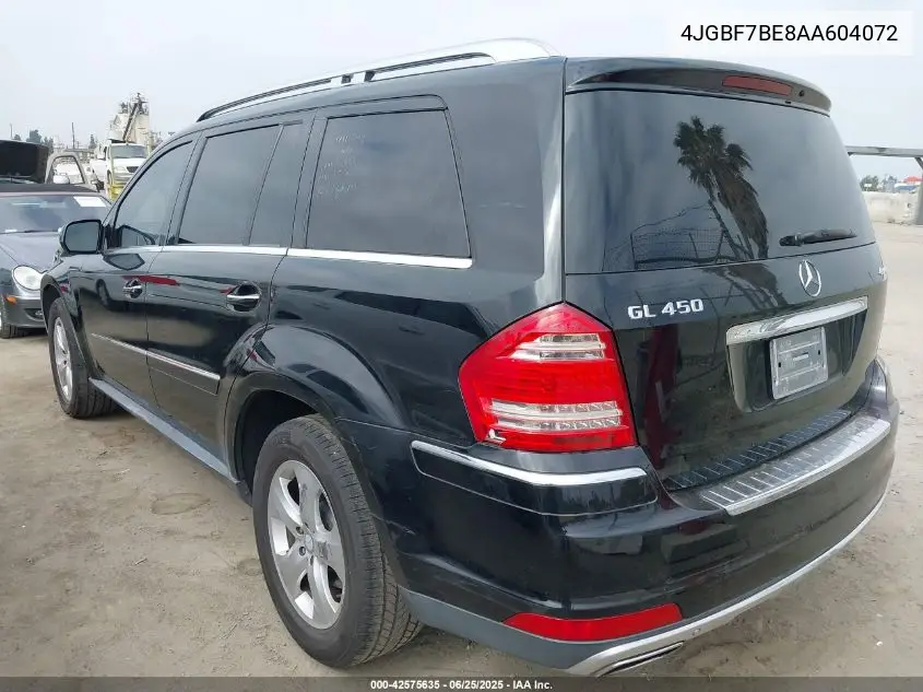 2010 Mercedes-Benz Gl 450 4Matic VIN: 4JGBF7BE8AA604072 Lot: 42575635