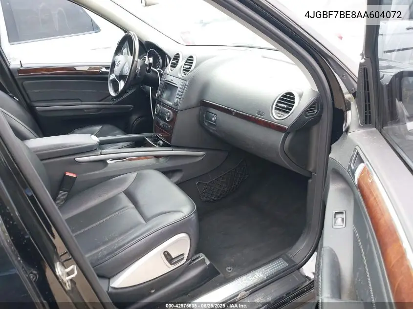 2010 Mercedes-Benz Gl 450 4Matic VIN: 4JGBF7BE8AA604072 Lot: 42575635