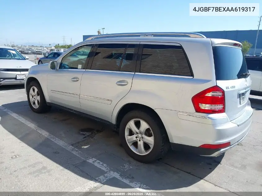 2010 Mercedes-Benz Gl 450 4Matic VIN: 4JGBF7BEXAA619317 Lot: 42604699