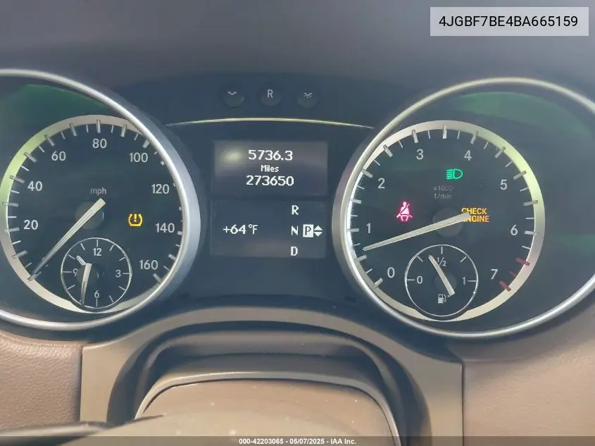 2011 Mercedes-Benz Gl 450 4Matic VIN: 4JGBF7BE4BA665159 Lot: 42203065