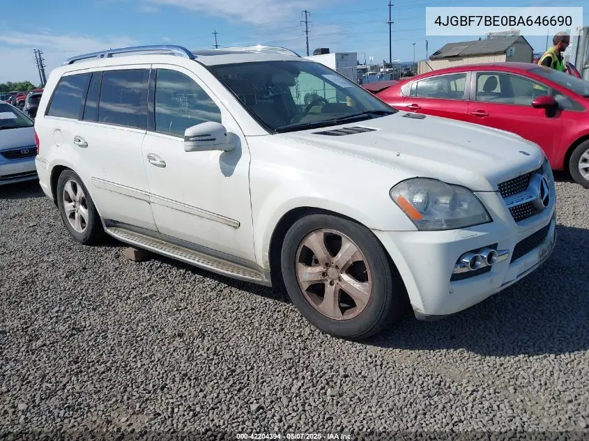 2011 Mercedes-Benz Gl 450 4Matic VIN: 4JGBF7BE0BA646690 Lot: 42204394