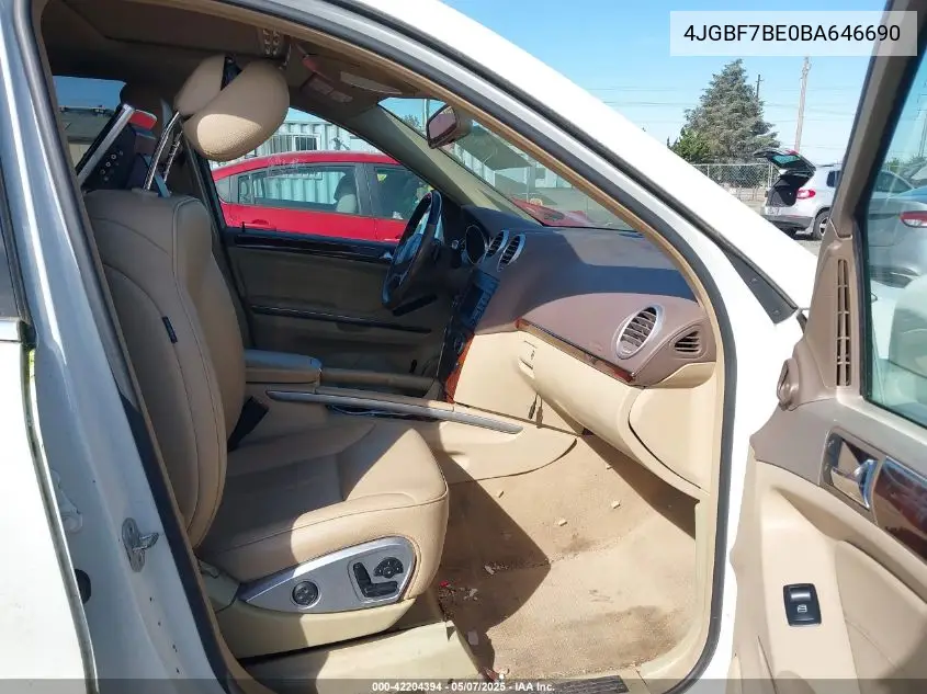 2011 Mercedes-Benz Gl 450 4Matic VIN: 4JGBF7BE0BA646690 Lot: 42204394