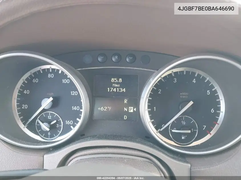 2011 Mercedes-Benz Gl 450 4Matic VIN: 4JGBF7BE0BA646690 Lot: 42204394