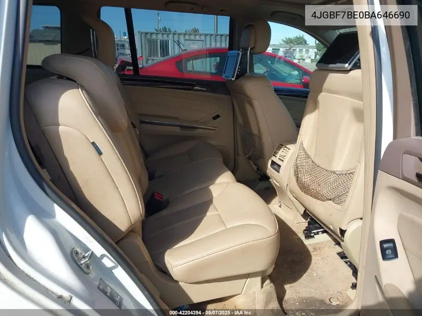 2011 Mercedes-Benz Gl 450 4Matic VIN: 4JGBF7BE0BA646690 Lot: 42204394