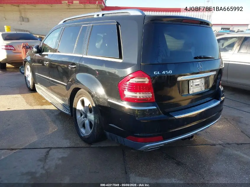 2011 Mercedes-Benz Gl 450 4Matic VIN: 4JGBF7BE1BA665992 Lot: 42217849