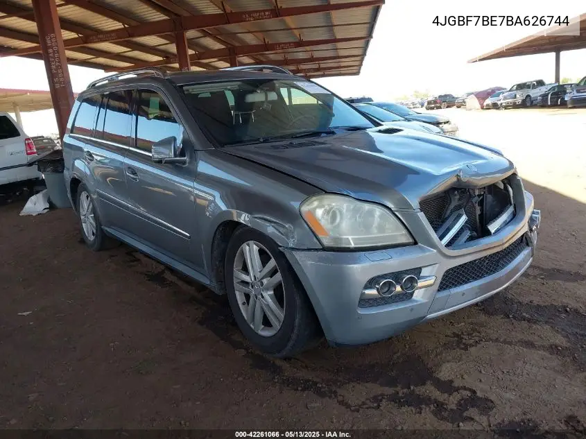 2011 Mercedes-Benz Gl 450 4Matic VIN: 4JGBF7BE7BA626744 Lot: 42261066